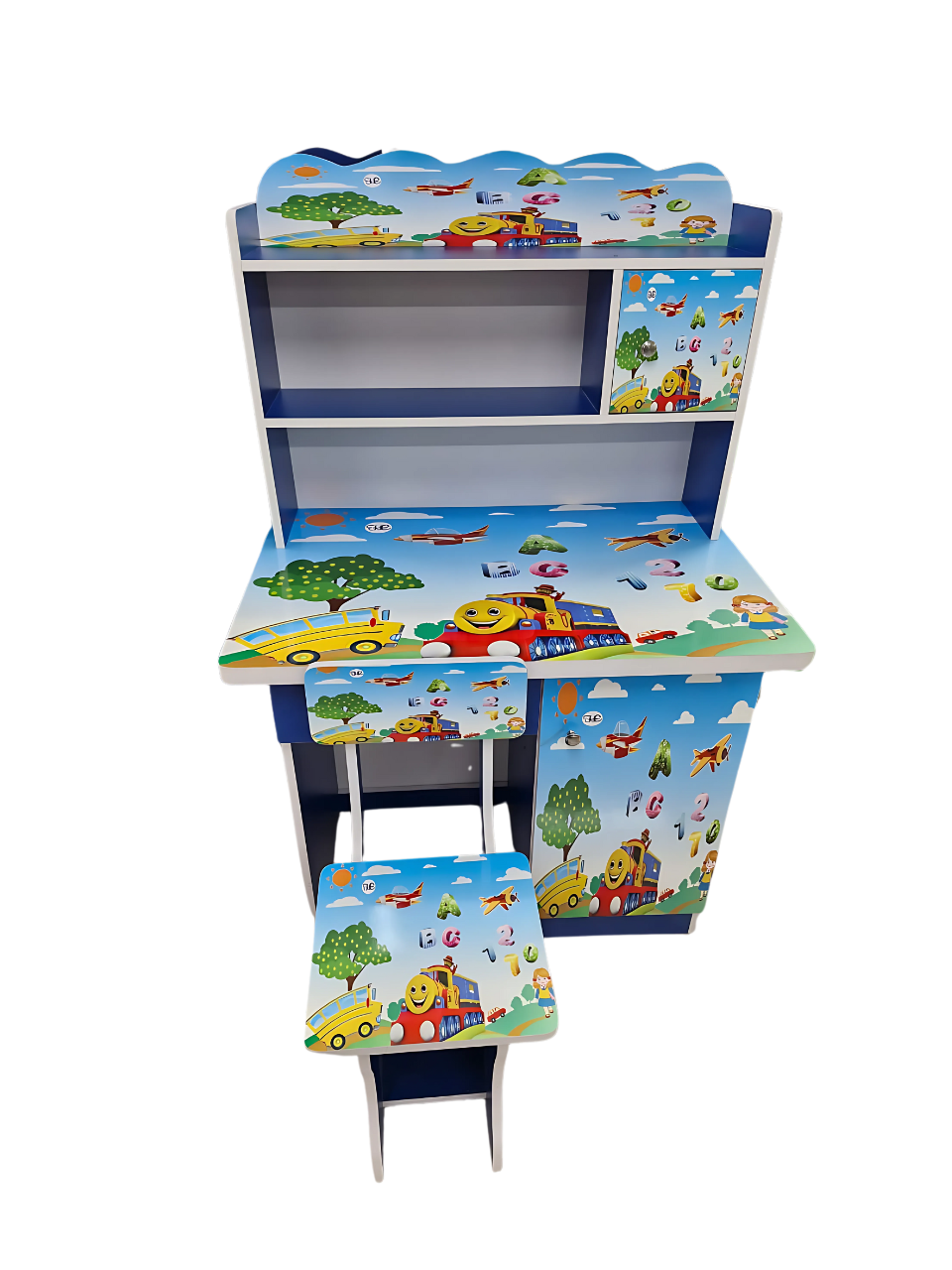 Train Baby Reading Table with Chair for Kids