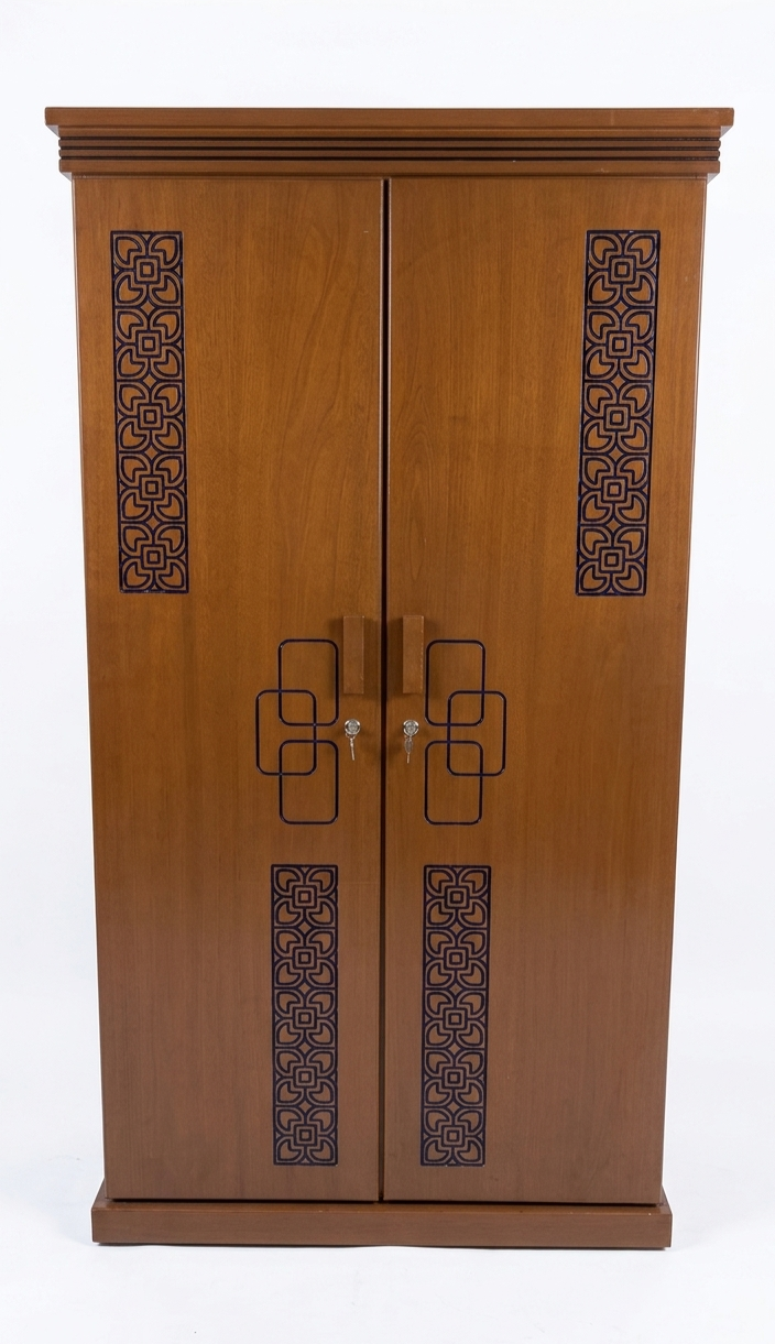 Dual-Door Artisan Wood Wardrobe