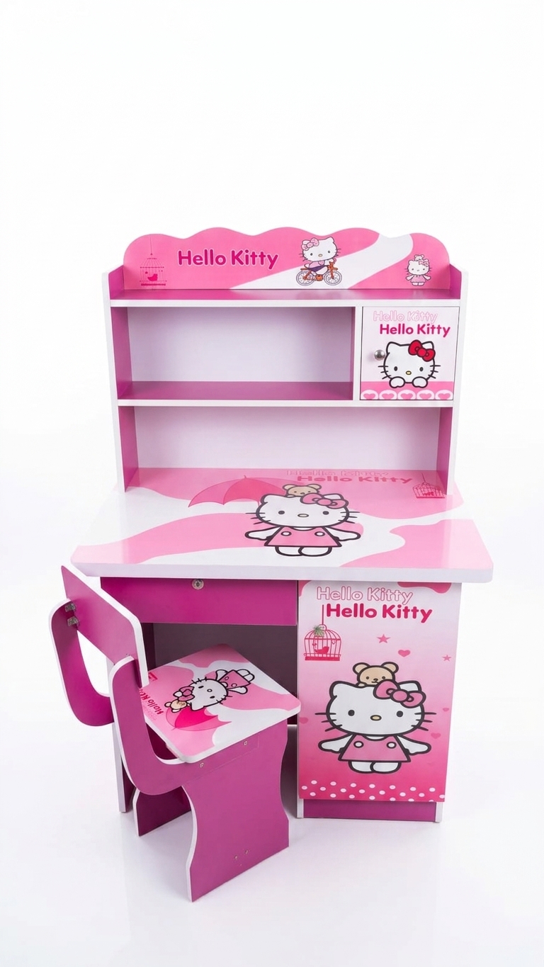 Hello Kitty Pink Children's Study Desk Set