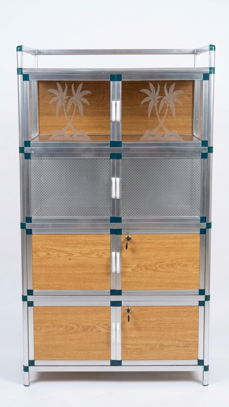 Four-Tiered Aluminium Multi-Purpose Cabinet